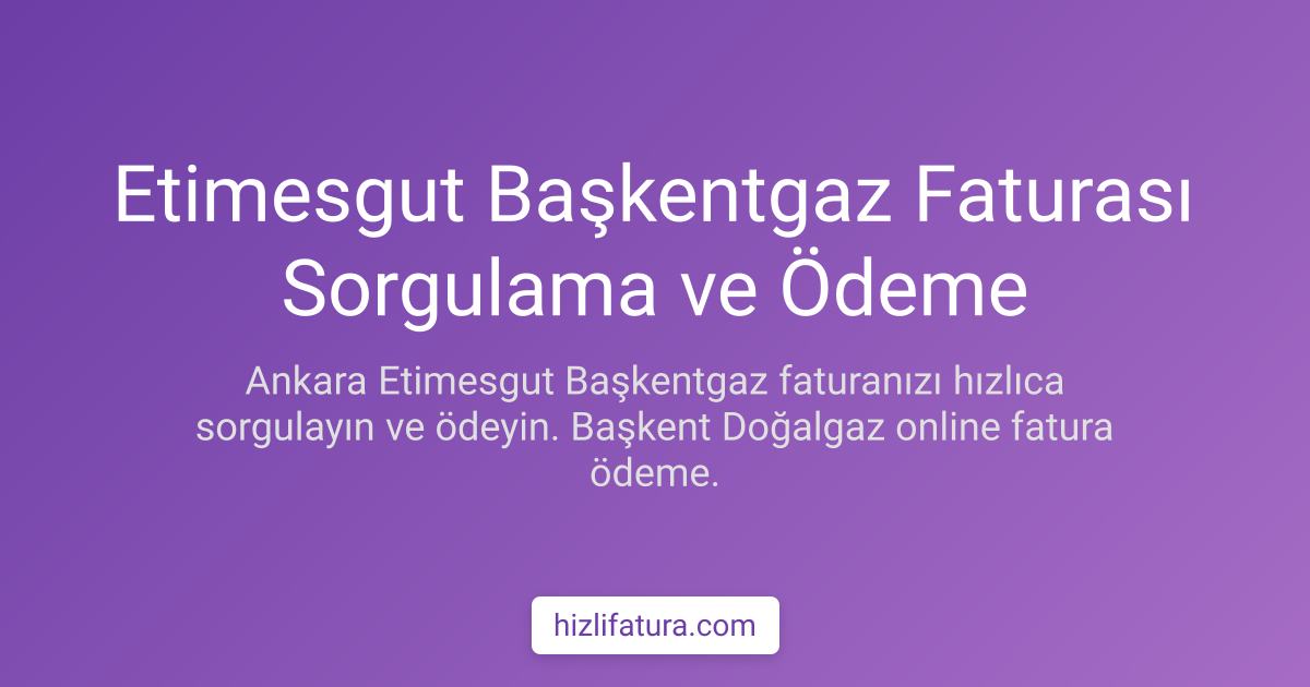 Etimesgut Doğalgaz Faturası Ödeme - Ankara Yöntemleri