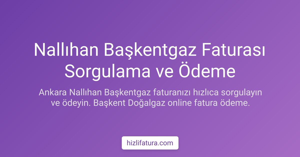 Nallıhan Doğalgaz Faturası Ödeme - Ankara Yöntemleri