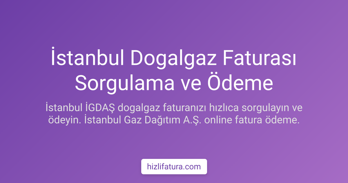 İstanbul Doğalgaz Faturası Sorgulama ve Ödeme Yöntemleri