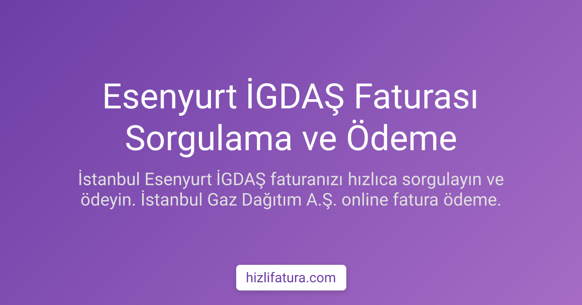 Esenyurt Doğalgaz Faturası Ödeme - İstanbul Yöntemleri